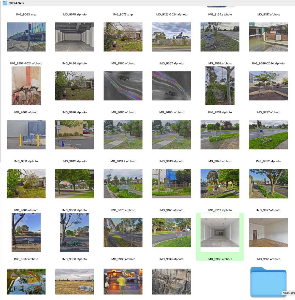 My 2024 folder of affinity photo files in neofinder