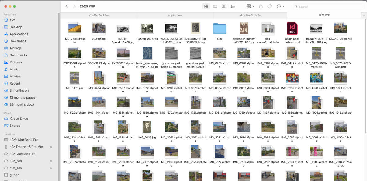 my 2025 affinity photo files in the finder