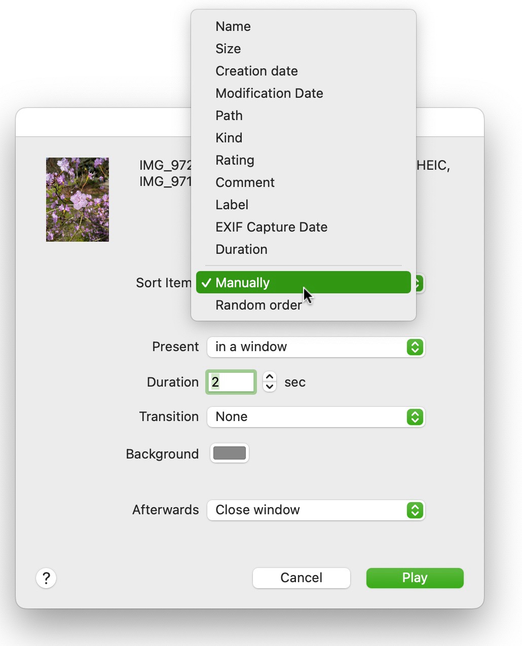 Slideshow sort order manually.jpg